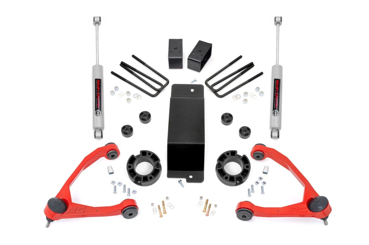 Chevrolet Silverado 1500 Suspension Lift Kit - Rough Country - 3.5 Inch Lift Kit | Alum/Cast Steel - '07-'16